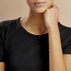 Bracelet Whitney Argent Blanc Oxyde De Zirconium - Bracelets chaînes Femme | Marc Orian