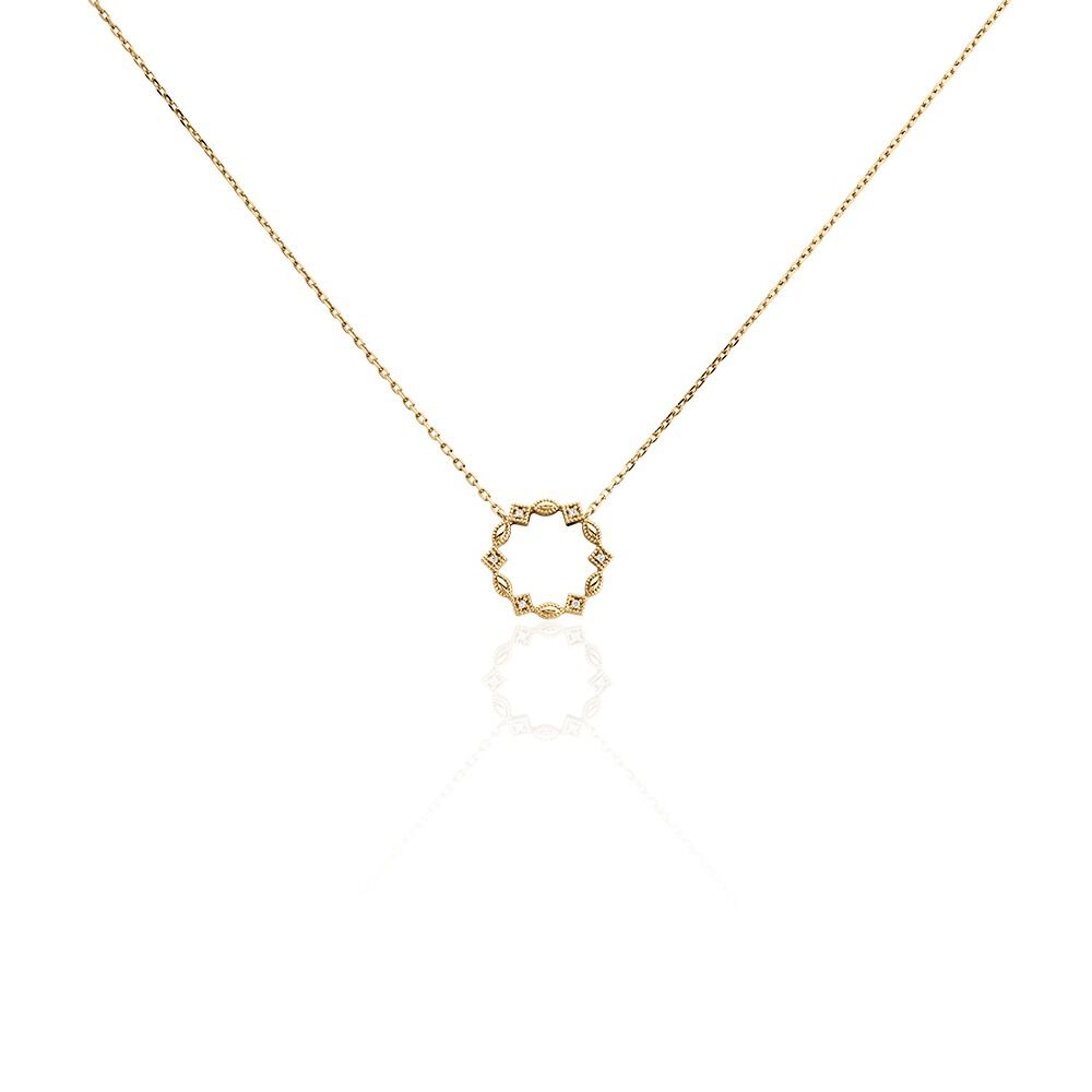 Collier éclat Perlé Plaqué Or Oxyde De Zirconium - Colliers avec pierres Femme | Marc Orian