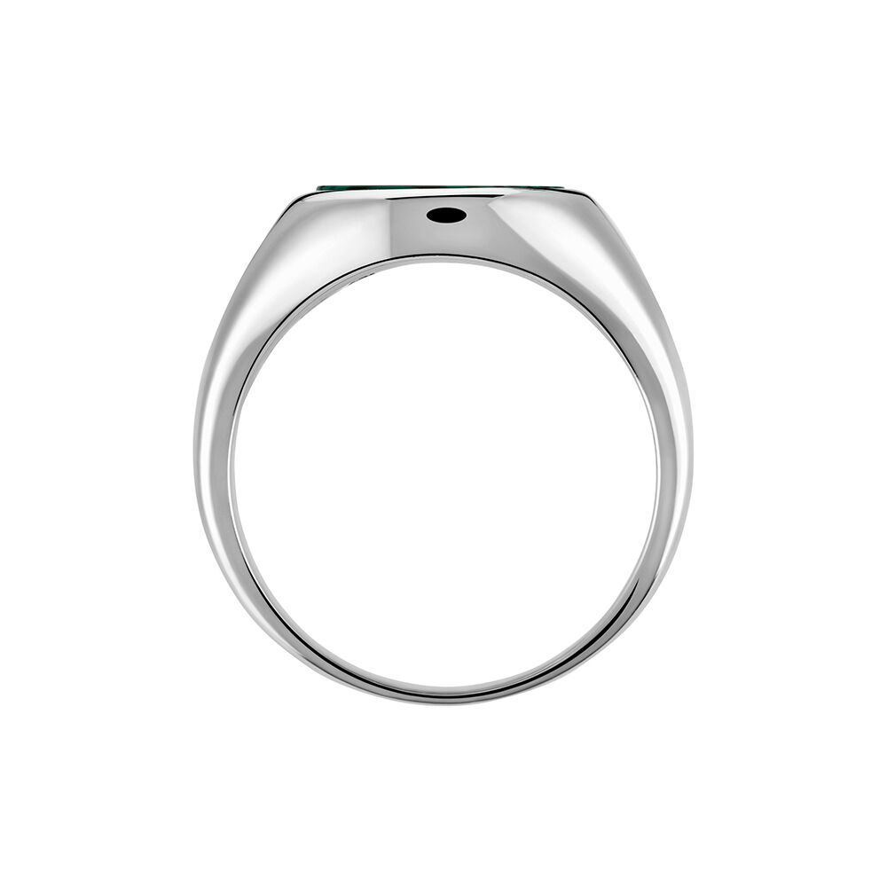 Chevali&egrave;re Argent Blanc Aileas Malachite - Chevali&egrave;res Homme | Marc Orian