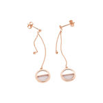 Boucles D'oreilles Or Rose Cendra Forme Cercle - Pendantes Femme | Marc Orian