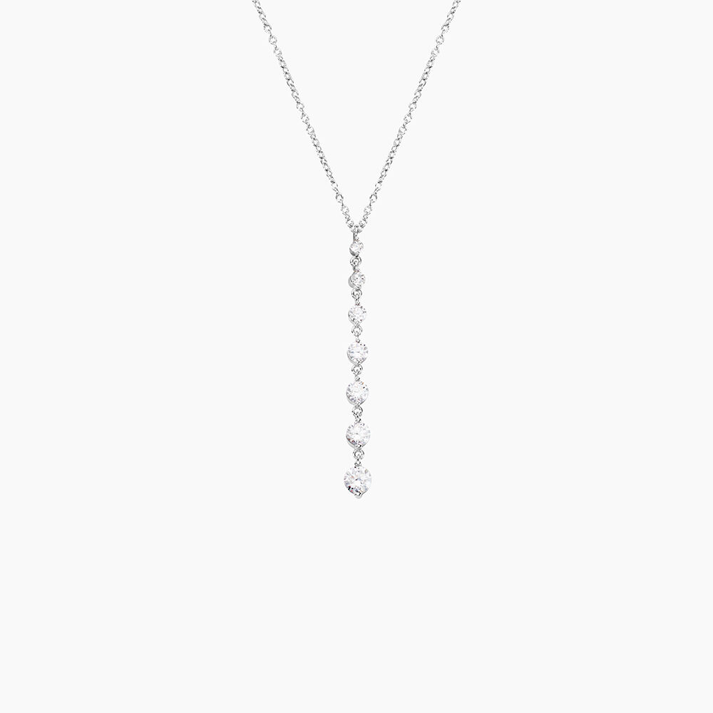 Collier Odyssee Argent Blanc Oxyde De Zirconium - Colliers avec pierres Femme | Marc Orian