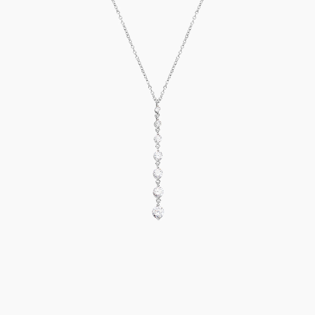 Collier Odyssee Argent Blanc Oxyde De Zirconium - Colliers avec pierres Femme | Marc Orian