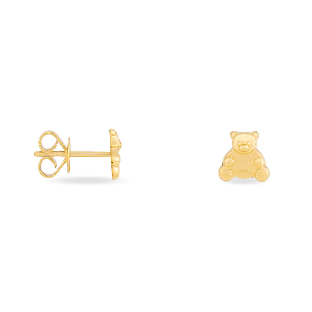 Boucles D'oreilles Puces Baptista Ours Or Jaune - Puces Enfant | Marc Orian