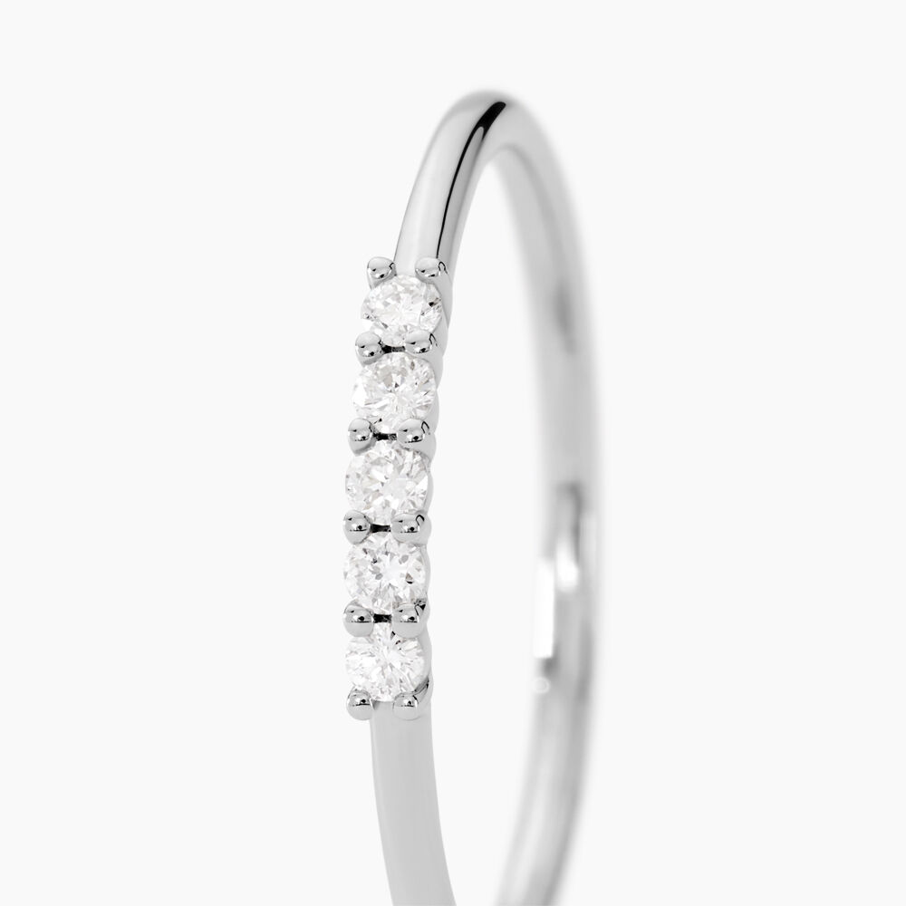Bague Patti Argent Blanc Diamant Synthétique - Bagues avec pierre Femme | Marc Orian
