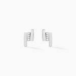 Boucles D'oreilles Puces Dolene Or Blanc Diamant - Boucles d'oreilles mariage Femme | Marc Orian