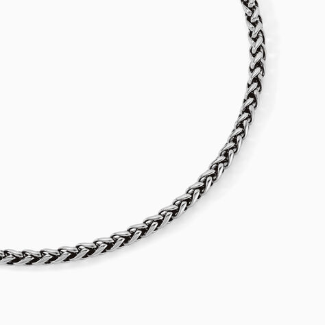 Collier Raph Maille Palmier Acier Gris - Colliers Homme | Marc Orian