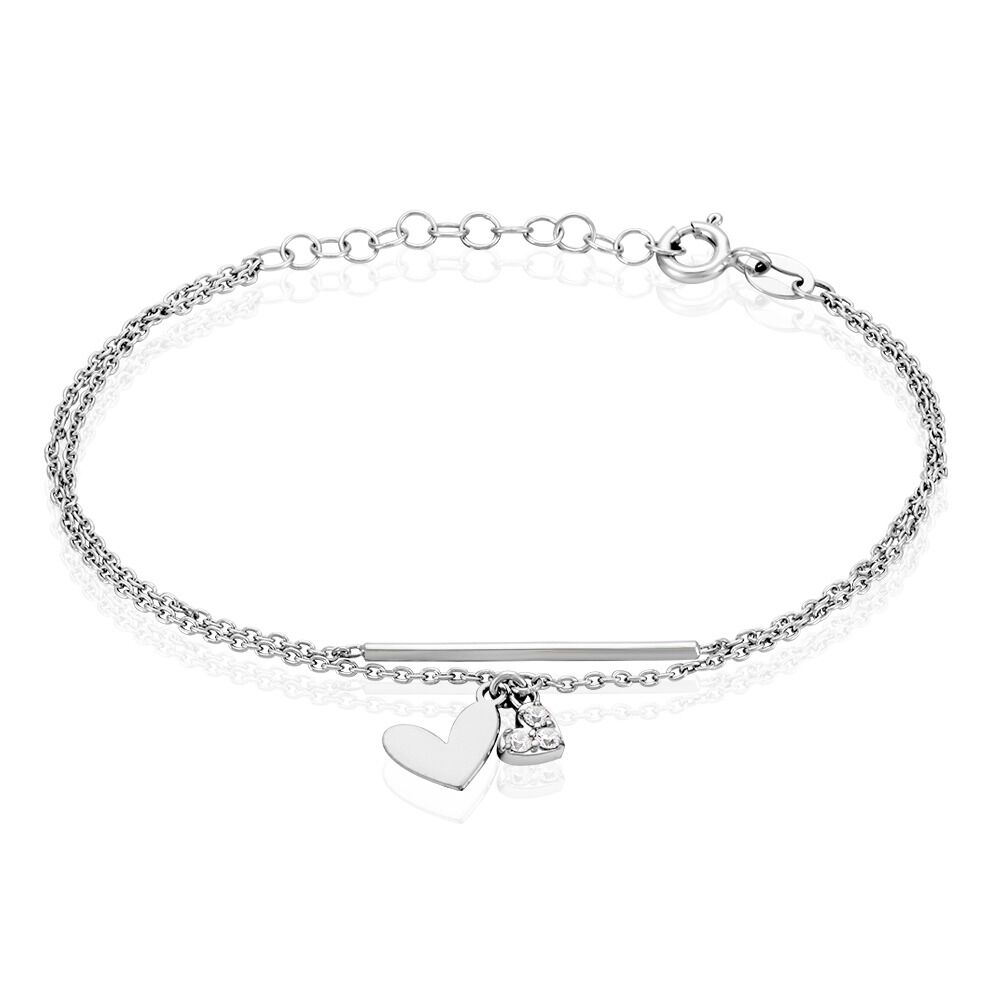 Bracelet Salli Argent Blanc Oxyde De Zirconium - Bracelets chaînes Femme | Marc Orian