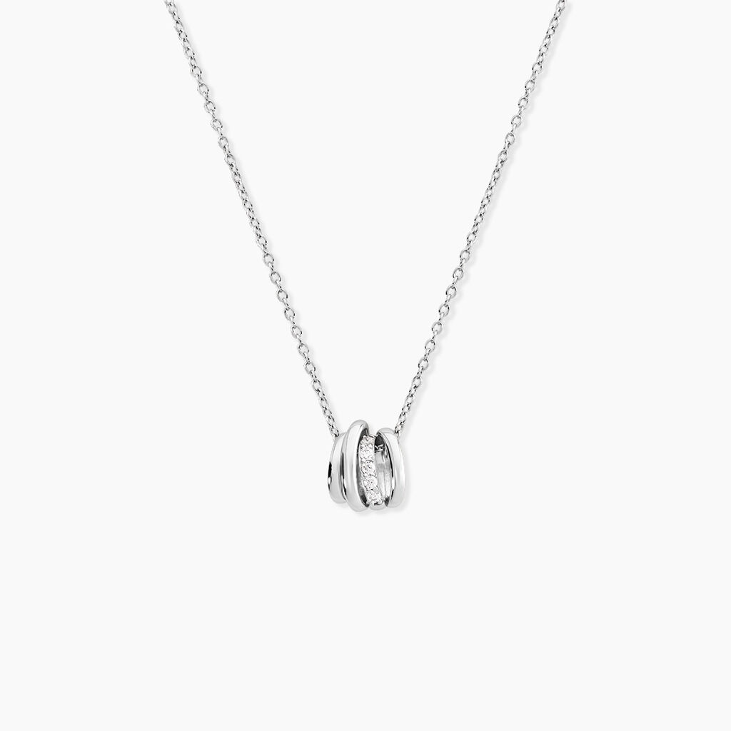 Collier Edna Argent Blanc Oxyde De Zirconium - Colliers avec pierres Femme | Marc Orian