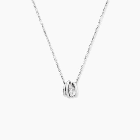 Collier Edna Argent Blanc Oxyde De Zirconium - Colliers avec pierres Femme | Marc Orian