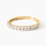 Bague Jahzeel Argent Dor&eacute; A L'Or 750/1000 Oxyde De Zirconium - Bagues avec pierre Femme | Marc Orian