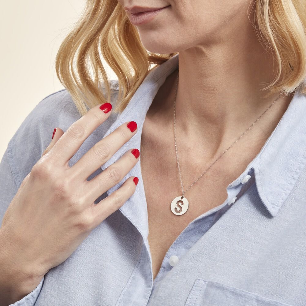 Pendentif Elio S Argent Blanc - Pendentifs Famille | Marc Orian