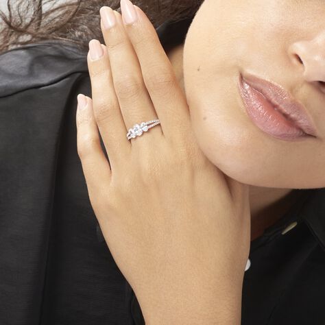 Bague Nussayba Or Blanc Oxyde De Zirconium - Bagues fiançailles Femme | Marc Orian