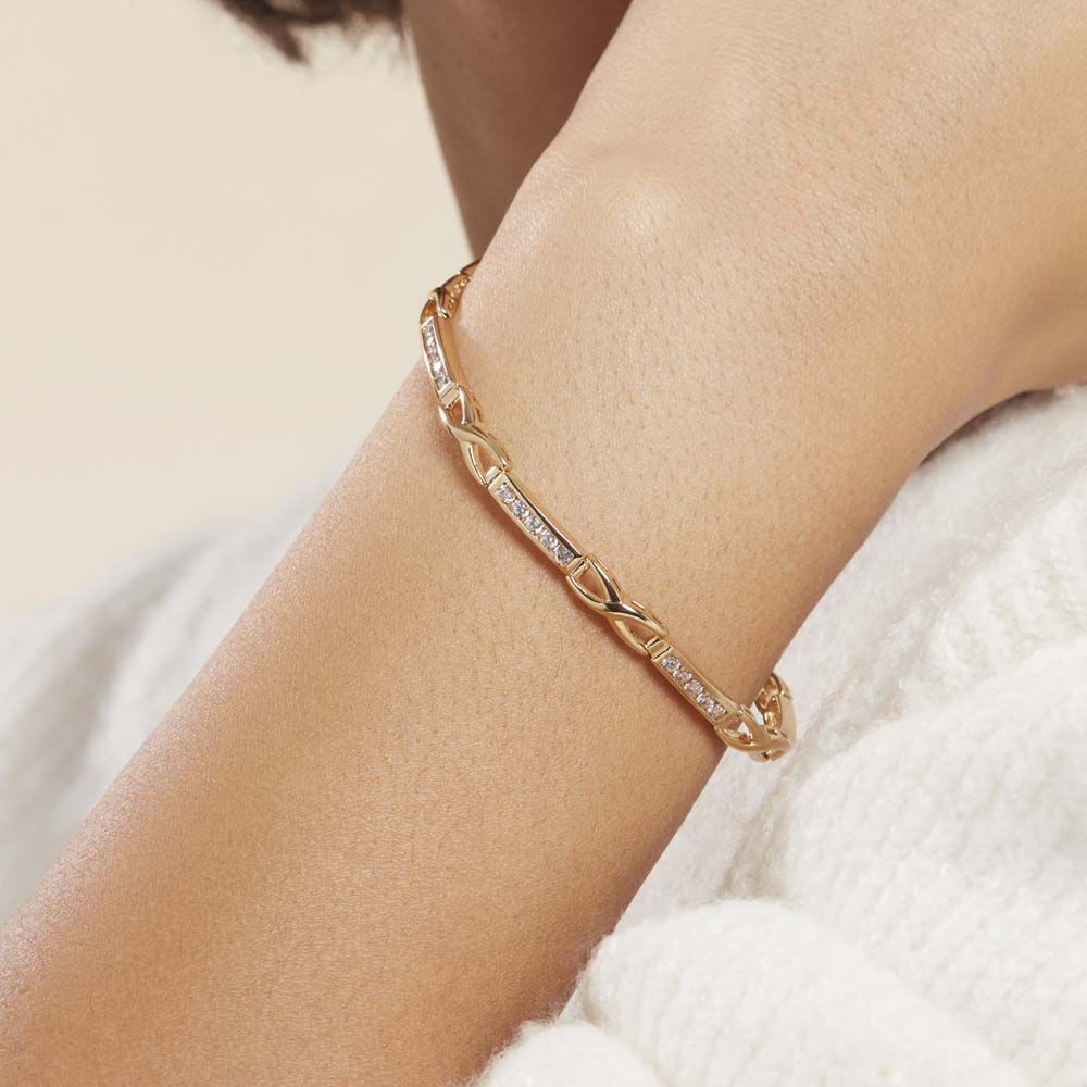 Bracelet Jonc Epiphanieae Plaqué Or Jaune Oxyde De Zirconium - Bracelets chaînes Femme | Marc Orian