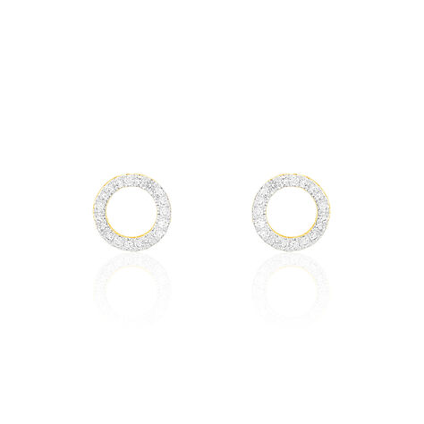 Boucles D'oreilles Puces Maude Or Jaune Diamant - Puces Femme | Marc Orian