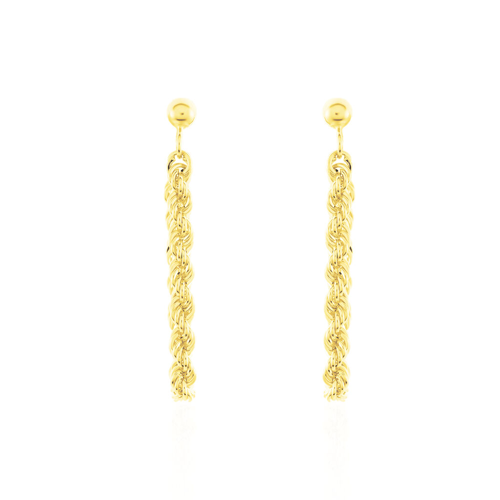 Boucles D'oreilles Pendantes Jerry Corde Or Jaune - Pendantes Femme | Marc Orian