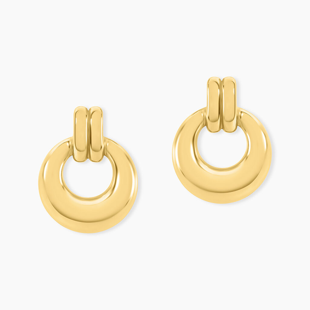 Boucles D'Oreilles Pendantes Vaidah Acier Jaune - Pendantes Femme | Marc Orian