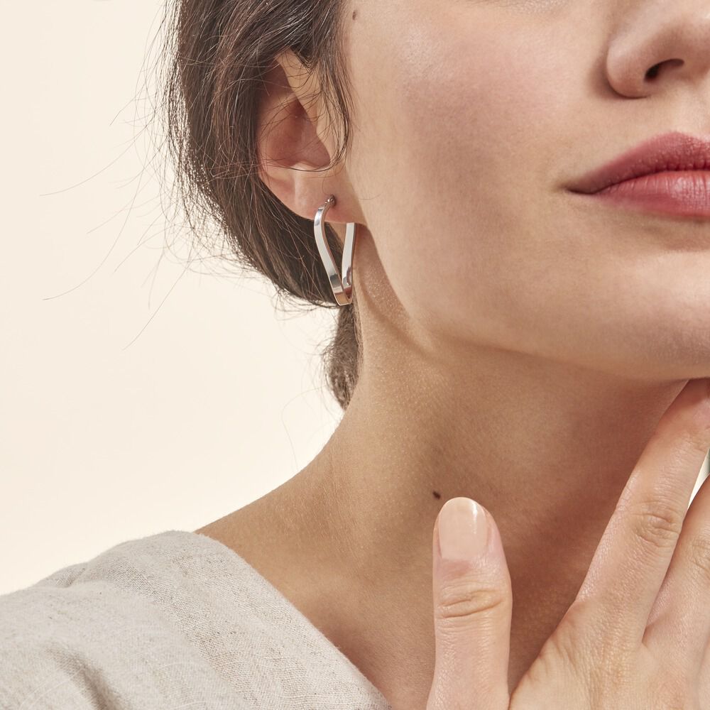 Créoles Silla Or Blanc - Créoles Femme | Marc Orian