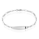 Bracelet Identit&eacute; Bartolomee Maille Alternee 1/3 Or Blanc - Gourmettes Enfant | Marc Orian