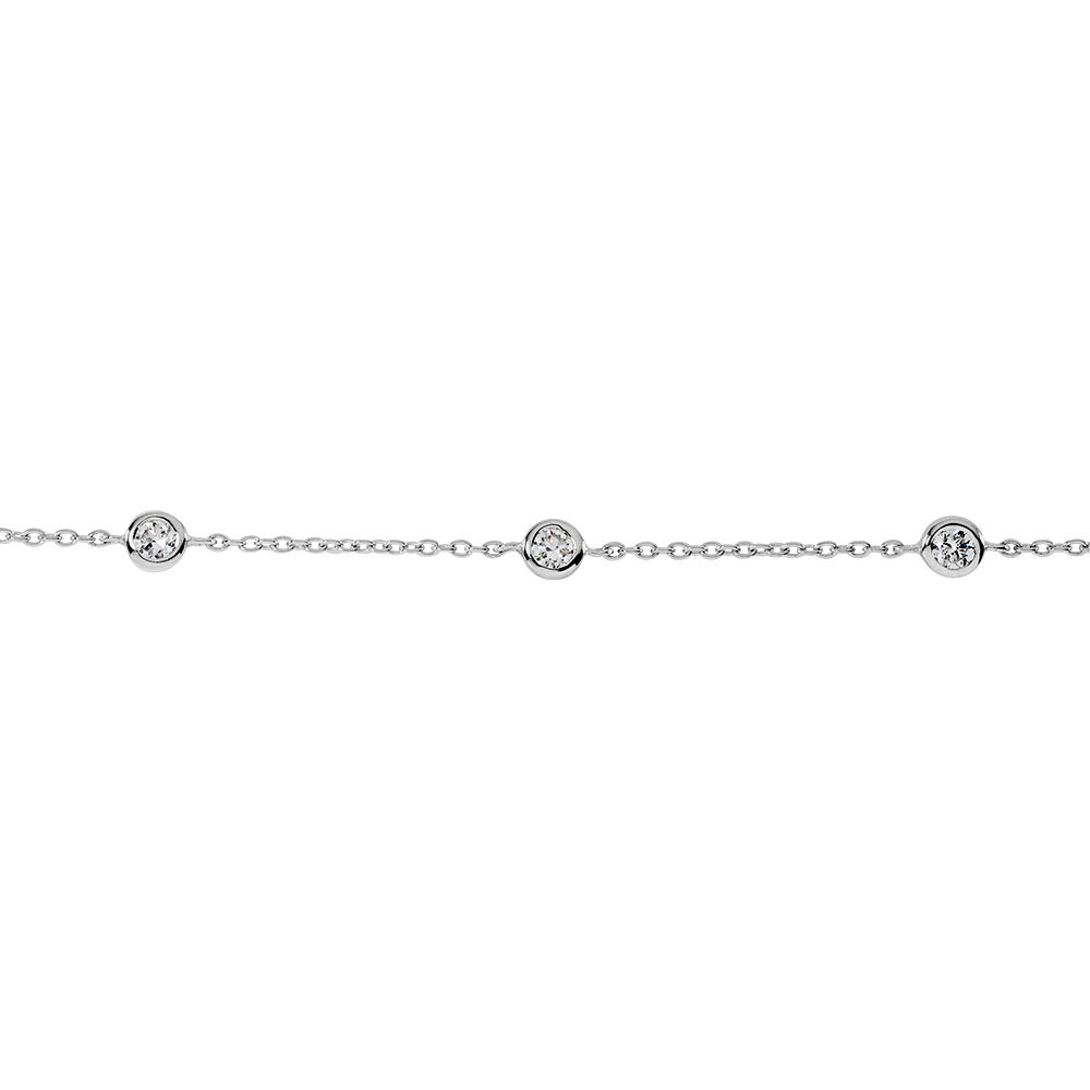 Bracelet Sylvette Argent Blanc Oxyde De Zirconium - Bracelets chaînes Femme | Marc Orian