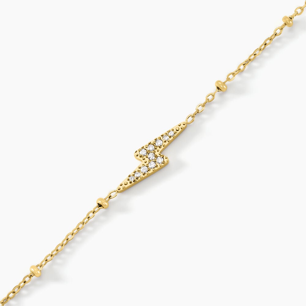 Bracelet Aurore Acier Dor&eacute; &eacute;clair Cristal - Bracelets cha&icirc;nes Femme | Marc Orian