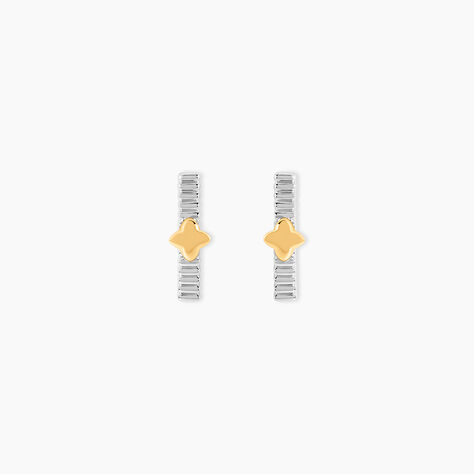 Boucles D'Oreilles Puces Or Jaune Argent Blanc - Puces Femme | Marc Orian
