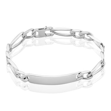 Bracelet Identit&eacute; Argent Blanc Vila