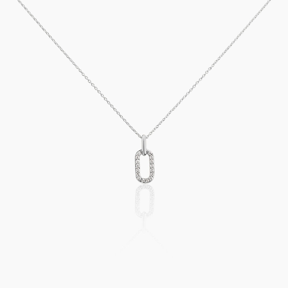 Collier Tracee Argent Blanc Oxyde De Zirconium - Colliers avec pierres Femme | Marc Orian