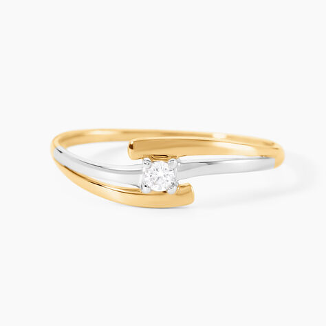 Bague Blandine Or Bicolore Diamant - Solitaires Femme | Marc Orian