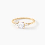 Bague Ga&euml;lle Argent Dor&eacute; A L'Or 750/1000 Oxyde De Zirconium - Solitaires Femme | Marc Orian
