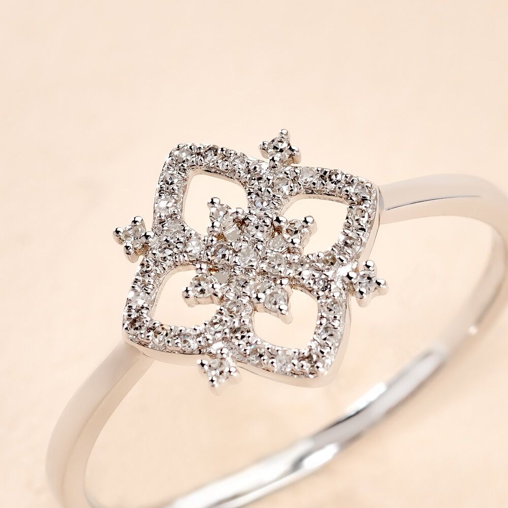 Bague Vasya Or Blanc Diamant - Bagues pierres précieuses Femme | Marc Orian