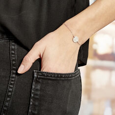 Bracelet Argent Blanc Kalmie Verre - Bracelets chaînes Femme | Marc Orian