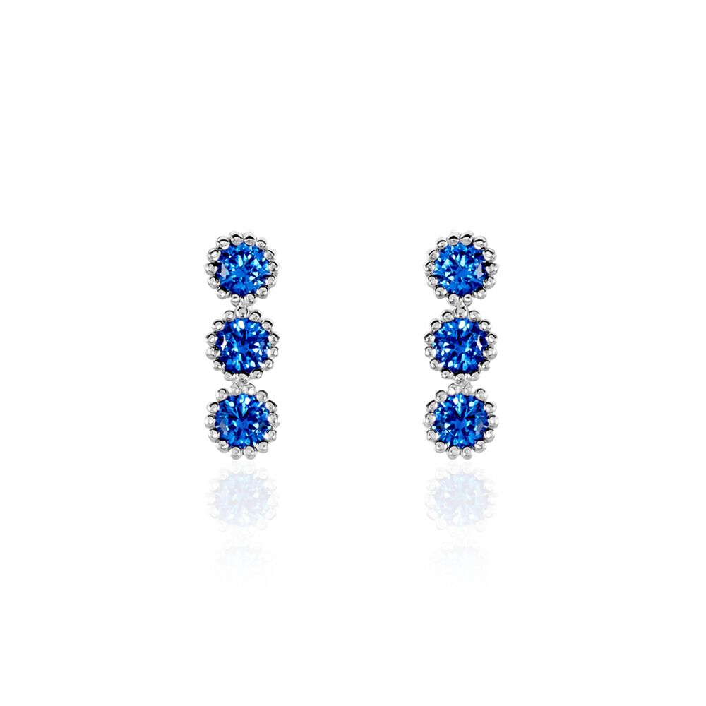 Boucles D'oreilles Puces Kasey Argent Blanc Oxyde De Zirconium - Puces Femme | Marc Orian