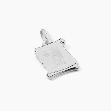 Pendentif Zodiaque Parchemin Argent Blanc - Bijoux personnalis&eacute;s Famille | Marc Orian