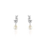 Boucles D'oreilles Pendantes Giambattista Argent Blanc Perle Et Oxyde - Pendantes Femme | Marc Orian