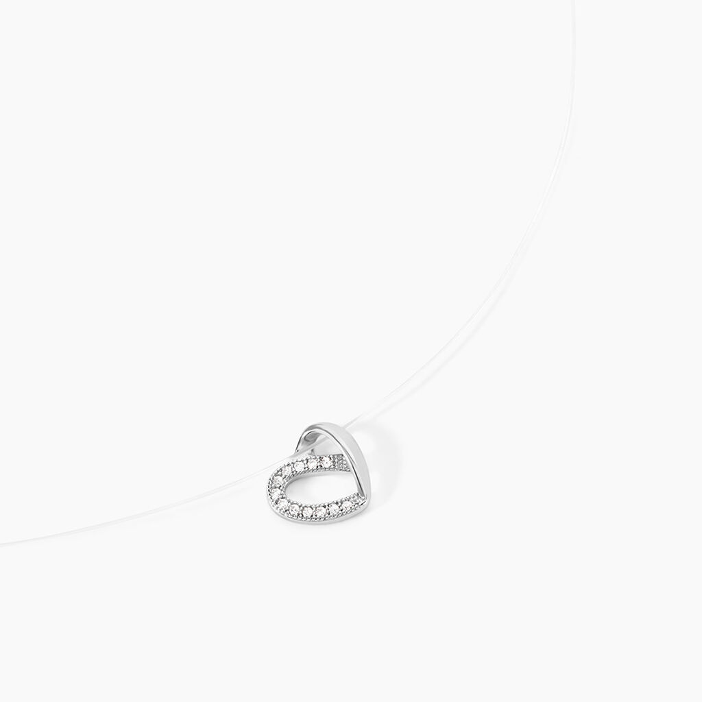Collier Amiliana Argent Blanc Oxyde De Zirconium - Colliers avec pierres Femme | Marc Orian