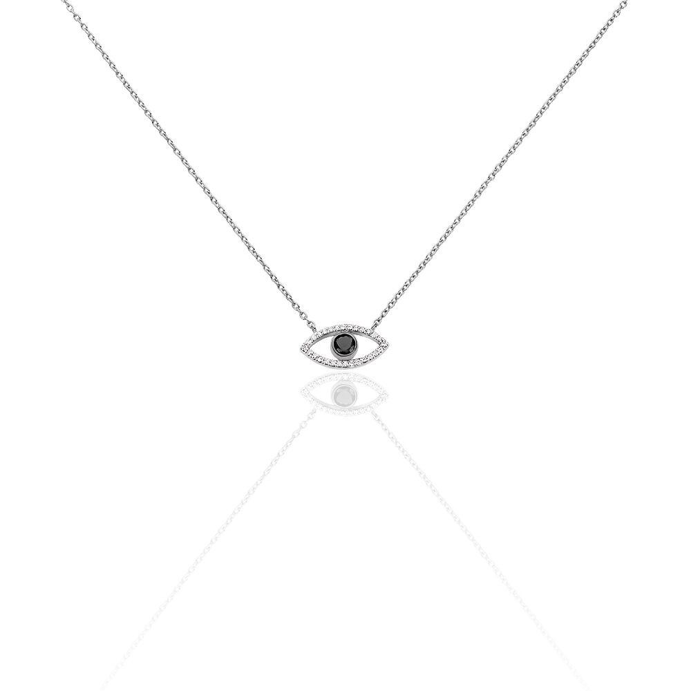 Collier Shemsi Argent Blanc Oxyde De Zirconium - Colliers avec pierres Femme | Marc Orian
