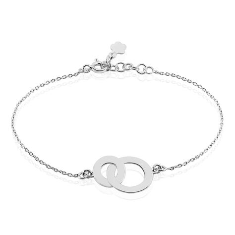 Bracelet Abbygael Argent Blanc - Bracelets Anneaux Entrelaces Femme | Marc Orian