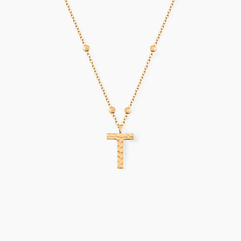 Collier Plaqu&eacute; Or Jaune Lettra - Colliers fantaisie Femme | Marc Orian