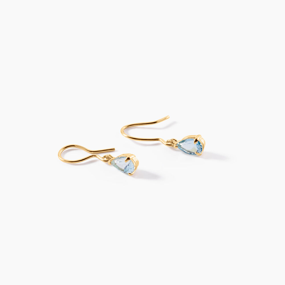 Boucles D'oreilles Pendantes Kalyne Or Jaune Topaze - Pendantes Femme | Marc Orian