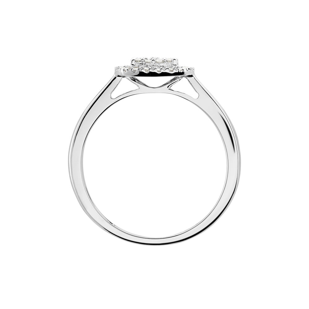 Bague Or Blanc Naveen Diamants Synth&eacute;tiques - Bagues avec pierre Femme | Marc Orian