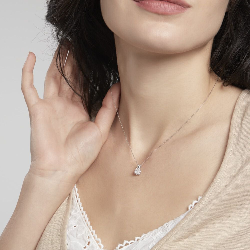 Collier Kate Or Blanc Diamant Synthétique - Colliers avec pierres Femme | Marc Orian