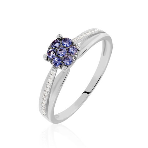 Bague Kate Or Blanc Iolite Et Oxyde De Zirconium - Bagues Femme | Marc Orian