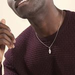 Pendentif Elrick Argent Blanc - Bijoux fantaisie Homme | Marc Orian