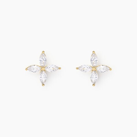 Boucles D'oreilles Puces Stellia Or Jaune Oxyde De Zirconium - Puces Femme | Marc Orian