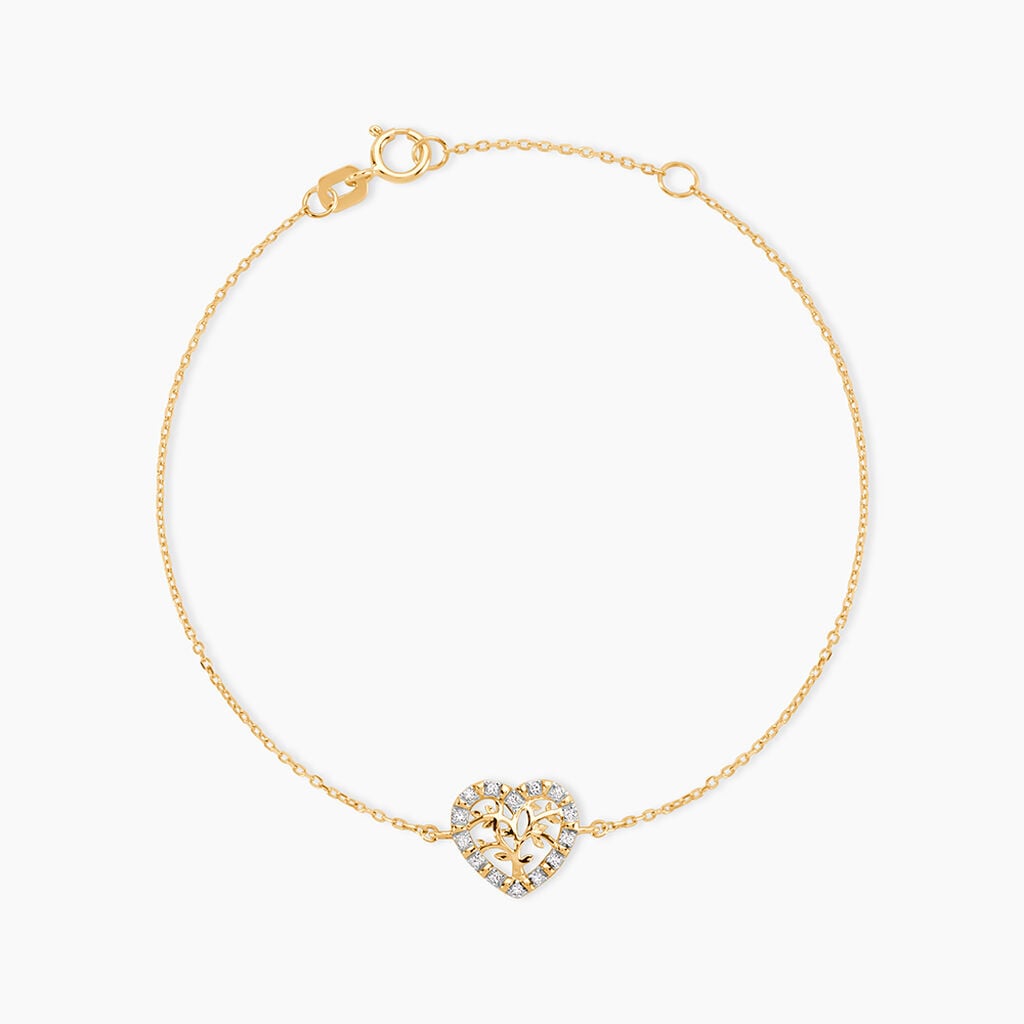 Bracelet Or Jaune Norissa Diamants - Bracelets cha&icirc;nes Femme | Marc Orian