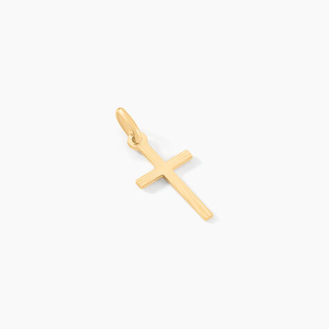 Pendentif Bathilde Croix Striee Or Jaune - Pendentifs Famille | Marc Orian
