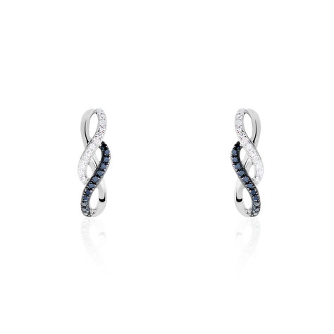 Boucles D'oreilles Puces Callune Or Blanc Diamant - Clous d'oreilles Femme | Marc Orian