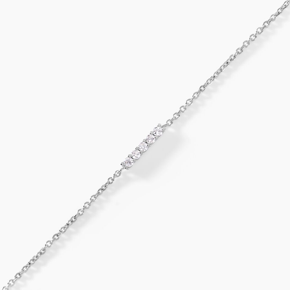 Bracelet Patti Argent Blanc Diamant Synth&eacute;tique - Bracelets cha&icirc;nes Femme | Marc Orian
