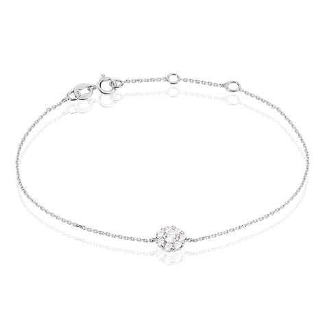 Bracelet Lizie Or Blanc Oxyde De Zirconium - Bracelets chaînes Femme | Marc Orian