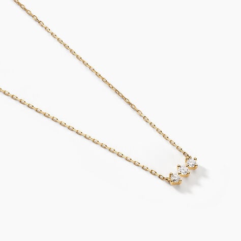 Collier Graziano Or Jaune Diamant Synthétique - Colliers avec pierres Femme | Marc Orian